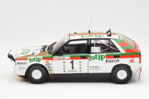 Lancia Delta HF 4WD #1 D. Cerrato Totip Rally Targa Florio 1987 Kyosho 1:18 08960C Metal — billede 4 af 8
