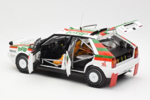 Lancia Delta HF 4WD #1 D. Cerrato Totip Rally Targa Florio 1987 Kyosho 1:18 08960C Metal — billede 5 af 8
