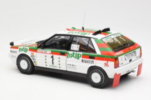 Lancia Delta HF 4WD #1 D. Cerrato Totip Rally Targa Florio 1987 Kyosho 1:18 08960C Metal — billede 7 af 8