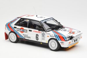 Lancia Delta HF 4WD #6 M. Biasion / T. Siviero Martini Rally Monte Carlo 1987 Kyosho 1:18 08960A Metal — billede 6 af 8
