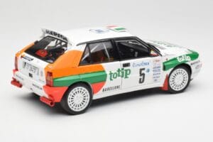 Lancia Delta HF Integrale Evo II Totip #5 A. Aghini / S. Farnocchia Rally Monte Carlo 1993 Kyosho 1:18 08348F Metal — billede 3 af 8