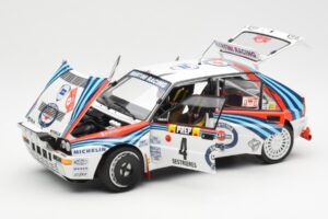 Lancia Delta HF Integrale Evo Martini #4 D. Auriol / B. Occelli Winner Rally Monte Carlo 1992 Kyosho 1:18 08348A Metal — billede 2 af 8