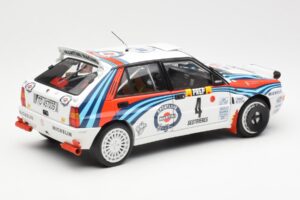 Lancia Delta HF Integrale Evo Martini #4 D. Auriol / B. Occelli Winner Rally Monte Carlo 1992 Kyosho 1:18 08348A Metal — billede 3 af 8