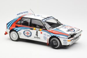 Lancia Delta HF Integrale Evo Martini #4 D. Auriol / B. Occelli Winner Rally Monte Carlo 1992 Kyosho 1:18 08348A Metal — billede 6 af 8
