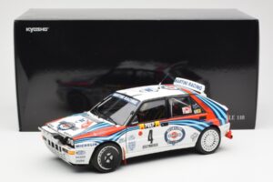 Lancia Delta HF Integrale Evo Martini #4 D. Auriol / B. Occelli Winner Rally Monte Carlo 1992 Kyosho 1:18 08348A Metal — billede 8 af 8