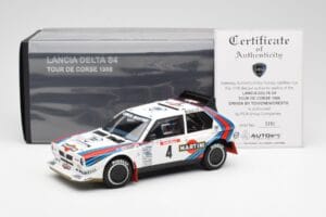 Lancia Delta S4 Martini #4 H. Toivonen / S. Cresto Rally Tour de Corse 1986 AUTOart 1:18 88620 Metal — billede 8 af 8