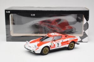 Lancia Stratos HF #2 J-B. Andruet / Biche Winners Tour de Corse 1974 Minichamps 1:18 155741702 Metal — billede 6 af 6