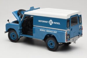 Land Rover Series III 109 Soft Top Motorway Patrol Blå Eagles Race 1:18 4403 Metal — billede 5 af 8
