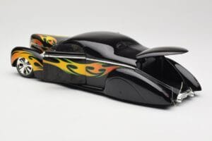 Lincoln Zephyr Scrape Custom Sort med Flammer Hot Wheels 1:18 57319 Metal — billede 5 af 8