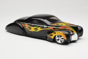 Lincoln Zephyr Scrape Custom Sort med Flammer Hot Wheels 1:18 57319 Metal — billede 6 af 8