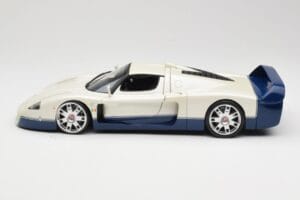 Maserati MC12 Hvid Blå Hot Wheels 1:18 G7158 Metal — billede 4 af 8
