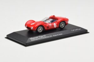 Maserati Tipo 61 #6 R. Penske SCCA National Race Meadowdale 1961 Minichamps 1:43 400611206 Metal — billede 2 af 4