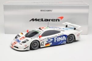 McLaren F1 GTR BMW Motorsport #42 J. Lehto / S. Soper / N. Piquet 24 Hours of Le Mans 1997 Minichamps 1:18 530133742 Metal — billede 8 af 8
