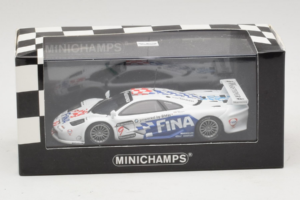 McLaren F1 GTR #9 Fina P. Kox / R. Ravaglia / A. Montermini 24 Hours of Le Mans 1997 Minichamps 1:43 MCLAREN002 Metal — billede 5 af 5