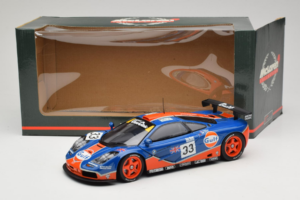 McLaren F1 GTR Gulf #33 R. Bellm / M. Weaver / J-J. Lehto 24 Hours of Le Mans 1996 UT Models 1:18 530161833 Metal — billede 8 af 8