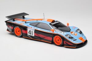 McLaren F1 GTR Gulf #41 P. Gounon / S. Oloffson 24 Hours of Le Mans 1997 Minichamps 1:18 530133741 Metal — billede 6 af 8