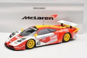 McLaren F1 GTR Gulf Team Davidoff #40 D. O'Rourke / G. Sugden / J. Auberlein 24 Hours of Le Mans 1998 Minichamps 1:18 5301338 — billede 8 af 8