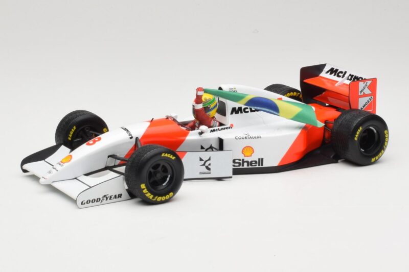 McLaren MP4/8 Ford #8 A. Senna Winner European GP Donington 1993 Minichamps 1:18 540931848 Metal