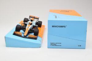 McLaren MCL35M #4 L. Norris 3rd Place Monaco GP 2021 Minichamps 1:18 533212402 Metal — billede 6 af 6