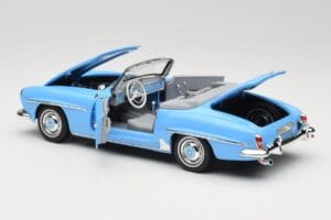 Mercedes 190 SL W121 Lyseblå Norev 1:18 183400 Metal — billede 5 af 8