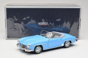 Mercedes 190 SL W121 Lyseblå Norev 1:18 183400 Metal — billede 8 af 8