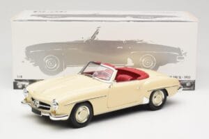 Mercedes 190 SL W121 Beige Minichamps 1:18 103037034 Metal — billede 8 af 8