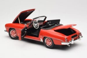 Mercedes 190 SL W121 Guards Red Minichamps 1:18 100037032 Metal — billede 5 af 8