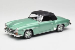 Mercedes 190 SL W121 Lysegrøn Metallic Norev 1:18 183401 Metal — billede 3 af 9
