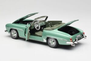 Mercedes 190 SL W121 Lysegrøn Metallic Norev 1:18 183401 Metal — billede 6 af 9