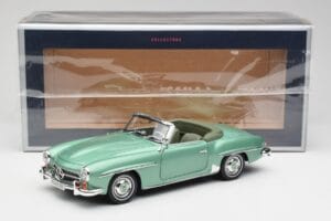 Mercedes 190 SL W121 Lysegrøn Metallic Norev 1:18 183401 Metal — billede 9 af 9