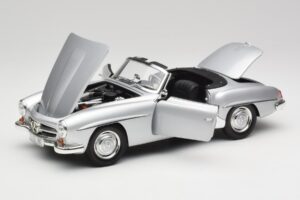 Mercedes 190 SL W121 Sølv Grå Minichamps 1:18 100037031 Metal — billede 2 af 8