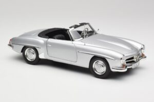 Mercedes 190 SL W121 Sølv Grå Minichamps 1:18 100037031 Metal — billede 6 af 8