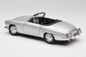 Mercedes 190 SL W121 Sølv Grå Minichamps 1:18 100037031 Metal — billede 7 af 8