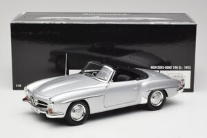Mercedes 190 SL W121 Sølv Grå Minichamps 1:18 100037031 Metal — billede 8 af 8