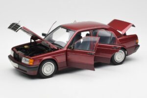 Mercedes 190E W201 2.0 Rød Dealer Edition AUTOart 1:18 B66040383 Metal — billede 2 af 8