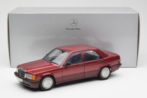 Mercedes 190E W201 2.0 Rød Dealer Edition AUTOart 1:18 B66040383 Metal — billede 8 af 8