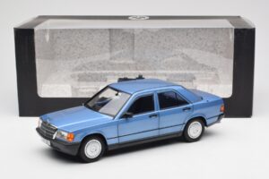 Mercedes 190E W201 Diamond Blå Forhandlerudgave Norev 1:18 B66040661 Metal — billede 8 af 8