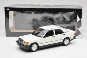 Mercedes 190E W201 Hvid Minichamps 1:18 155037002 Metal — billede 6 af 6