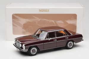 Mercedes 200 W115 Mørk Rødbrunt Norev 1:18 183778 Metal — billede 8 af 8
