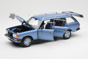 Mercedes 200 S123 T-Model Diamond Blå Forhandlerudgave Norev 1:18 B66040671 Metal — billede 2 af 8