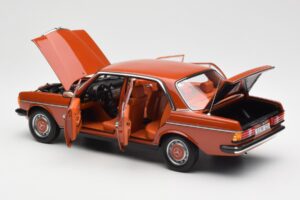 Mercedes 200 W123 English Rød Forhandlerudgave Norev 1:18 B66040653 Metal — billede 5 af 8