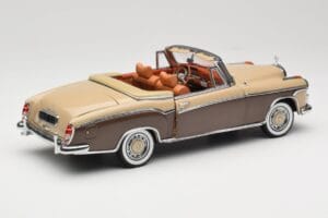 Mercedes 220 SE W128 Cabriolet Bronze Rød Sun Star 1:18 3572 Metal — billede 3 af 8