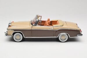 Mercedes 220 SE W128 Cabriolet Bronze Rød Sun Star 1:18 3572 Metal — billede 4 af 8