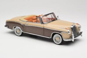 Mercedes 220 SE W128 Cabriolet Bronze Rød Sun Star 1:18 3572 Metal — billede 6 af 8
