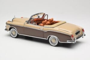 Mercedes 220 SE W128 Cabriolet Bronze Rød Sun Star 1:18 3572 Metal — billede 7 af 8