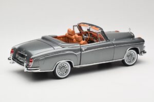 Mercedes 220 SE W128 Cabriolet Grey Metallic Sun Star 1:18 3352-M1 Metal — billede 3 af 8
