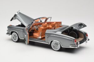Mercedes 220 SE W128 Cabriolet Grey Metallic Sun Star 1:18 3352-M1 Metal — billede 5 af 8
