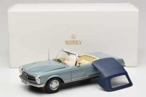 Mercedes 230 SL W113 Horizon Blue Norev 1:18 183992 Metal — billede 9 af 9