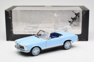 Mercedes 230 SL W113 Pagoda Horizon Blå Forhandlerudgave Norev 1:18 B66040633 Metal — billede 10 af 10