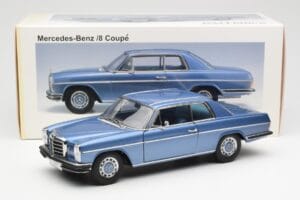 Mercedes 280C/8 W114 Coupe Blå Metallic AUTOart 1:18 76187 Metal — billede 8 af 8
